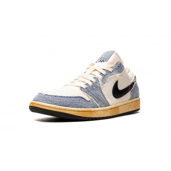 Air Jordan 1 Low Mens SE Sashiko Denim FN7670-493 Reps Shoes