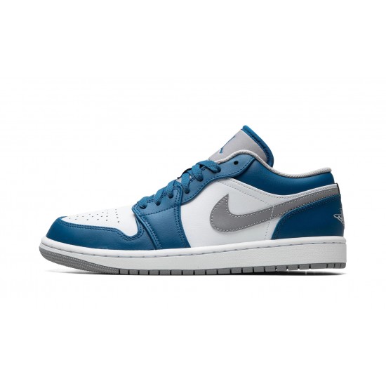 Air Jordan 1 Low Mens True Blue 553558-412 Reps Shoes