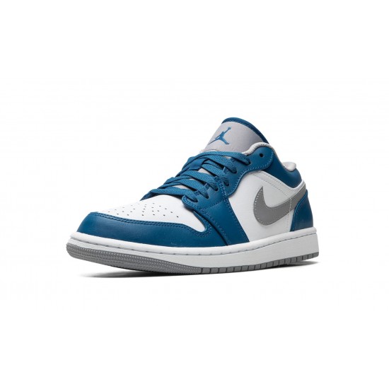 Air Jordan 1 Low Mens True Blue 553558-412 Reps Shoes