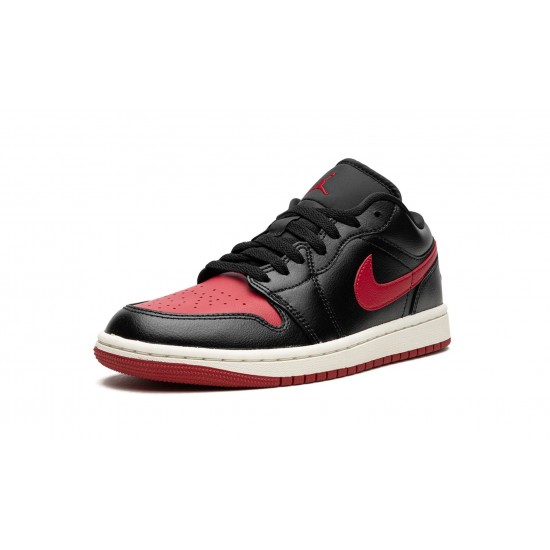 Air Jordan 1 Low Womens Bred Sail DC0774-061 Reps Shoes