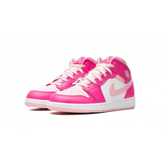 Air Jordan 1 Mid GradeSchool Fierce Pink FD8780-116 Reps Shoes