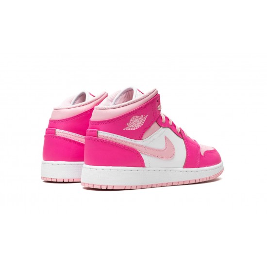 Air Jordan 1 Mid GradeSchool Fierce Pink FD8780-116 Reps Shoes