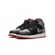 Air Jordan 1 Mid GradeSchool Black Grey Red DQ8423-006 Reps Shoes