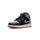 Air Jordan 1 Mid GradeSchool Black Grey Red DQ8423-006 Reps Shoes