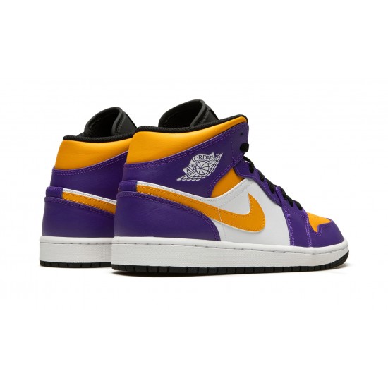 Air Jordan 1 Mid Mens Lakers DQ8426-517 Reps Shoes