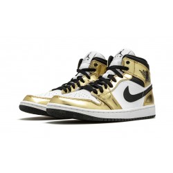 Air Jordan 1 Mid Mens Metallic Gold Dc1419-700 Reps Shoes