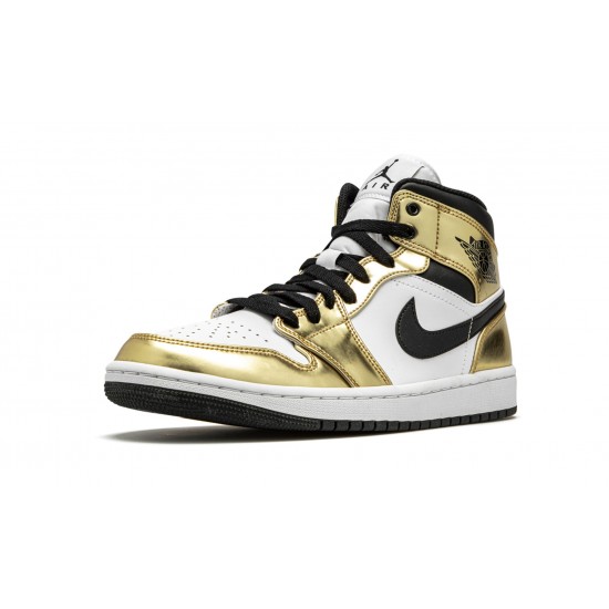 Air Jordan 1 Mid Mens Metallic Gold Dc1419-700 Reps Shoes