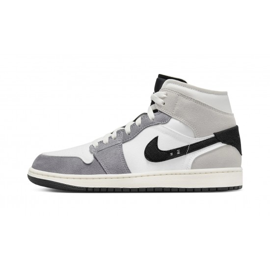 Air Jordan 1 Mid Mens SE Cement Grey DZ4136-002 Reps Shoes