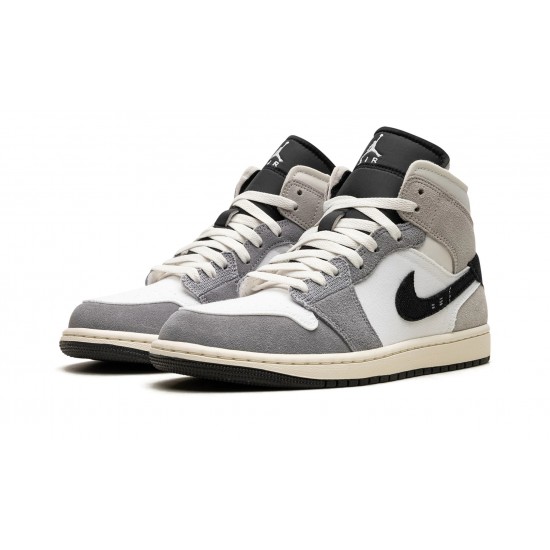 Air Jordan 1 Mid Mens SE Cement Grey DZ4136-002 Reps Shoes