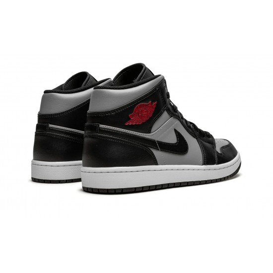 Air Jordan 1 Mid Mens Shadow Red 554724-096 Reps Shoes