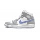 Air Jordan 1 Mid Womens Grey Blue BQ6472-105 Reps Shoes