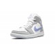 Air Jordan 1 Mid Womens Grey Blue BQ6472-105 Reps Shoes