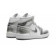 Air Jordan 1 Mid Womens SE Metallic Silver FN5031-100 Reps Shoes