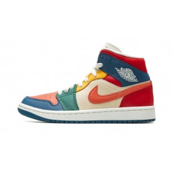 Air Jordan 1 Mid Womens SE Multi-Color DN3738-400 Reps Shoes