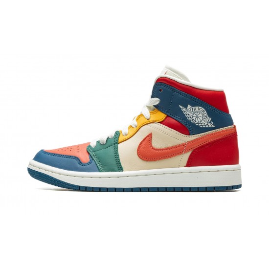 Air Jordan 1 Mid Womens SE Multi-Color DN3738-400 Reps Shoes