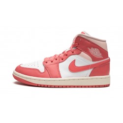 Air Jordan 1 Mid Womens Strawberries And Cream BQ6472 186 Reps Shoes