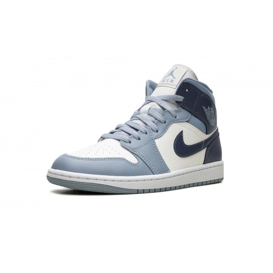 Air Jordan 1 Mid Womens Two-Tone Blue BQ6472-140 Reps Shoes