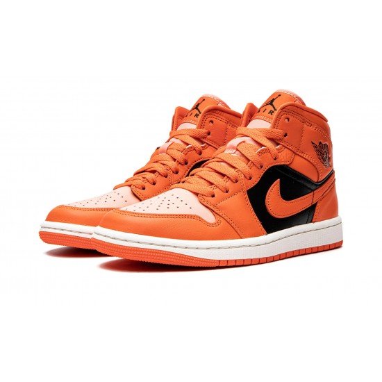 Air Jordan 1 SE Mid Womens Orange  Black DM3381-600 Reps Shoes