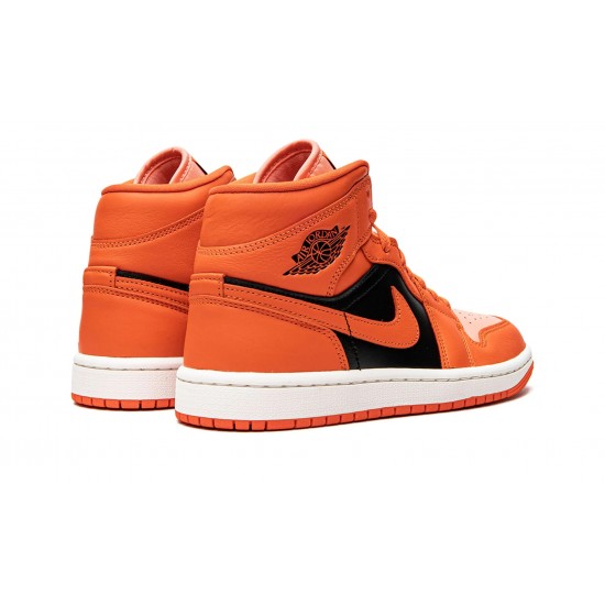 Air Jordan 1 SE Mid Womens Orange  Black DM3381-600 Reps Shoes