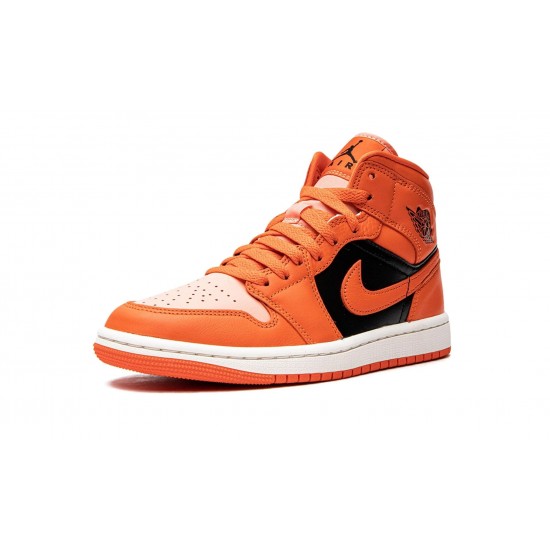 Air Jordan 1 SE Mid Womens Orange  Black DM3381-600 Reps Shoes