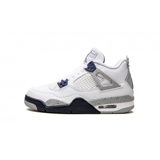 Air Jordan 4 GradeSchool Midnight Navy 408452-140 Reps Shoes