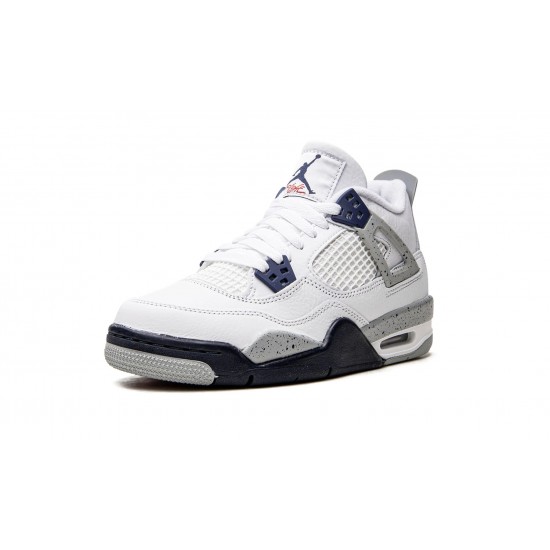 Air Jordan 4 GradeSchool Midnight Navy 408452-140 Reps Shoes