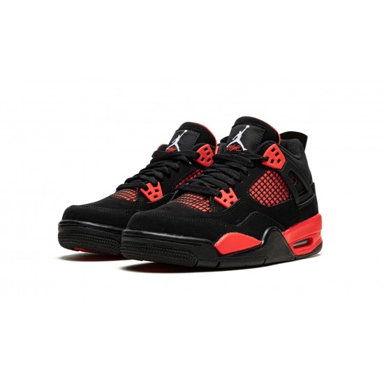 Air Jordan 4 GradeSchool Retro Red Thunder 408452-016 Reps Shoes