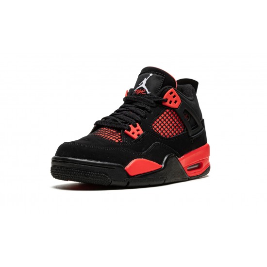 Air Jordan 4 GradeSchool Retro Red Thunder 408452-016 Reps Shoes