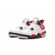 Air Jordan 4 GradeSchool White Red Cement 408452-161 Reps Shoes