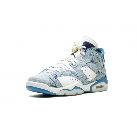 Air Jordan 6 GradeSchool Retro Washed Denim DM9045-100 Reps Shoes