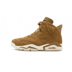 Air Jordan 6 Mens Retro Golden Harvest  Wheat 384664-705 Reps Shoes