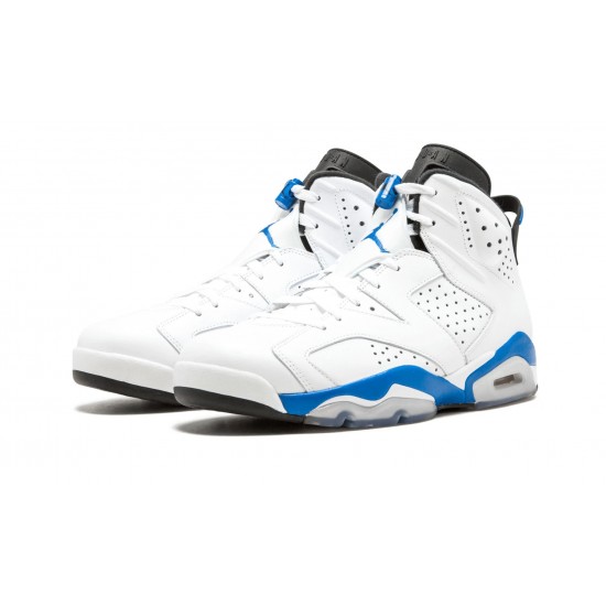 Air Jordan 6 Mens Retro Sport Blue 384664-107 Reps Shoes