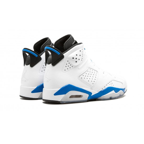 Air Jordan 6 Mens Retro Sport Blue 384664-107 Reps Shoes