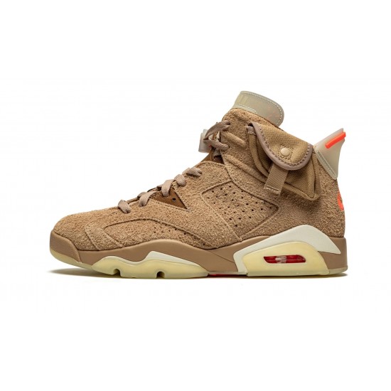 Air Jordan 6 Mens Retro Travis Scott - British Khaki DH0690-200 Sample Reps Shoes