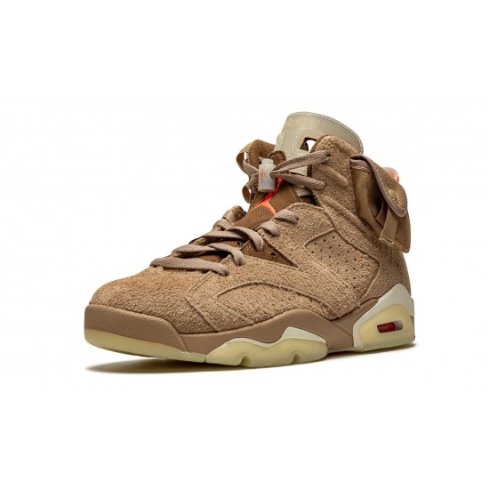 Air Jordan 6 Mens Retro Travis Scott - British Khaki DH0690-200 Sample Reps Shoes