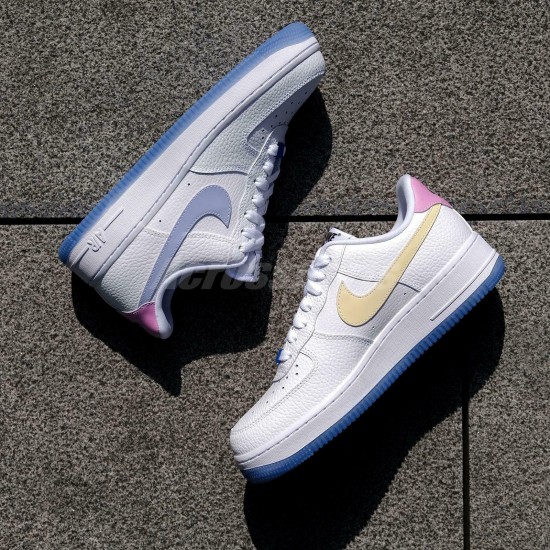 Nike Air Force 1 Low07 Lx Uv Reactive Swoosh DA8301-101 White/White-White-Universityblue