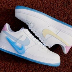 Nike Air Force 1 Low'07 Lx Uv Reactive Swoosh DA8301-101 White/White-White-Universityblue