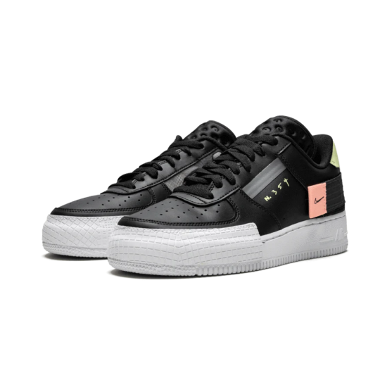 Nike Air Force 1 Low Drop Type Black CI0054-001 Black/Anthracite-Zinnia