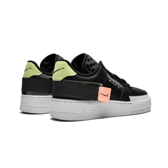 Nike Air Force 1 Low Drop Type Black CI0054-001 Black/Anthracite-Zinnia