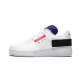 Nike Air Force 1 Low Drop Type White CI0054-100 Summit White/Red Orbit-White-Black-Deep Royal Blue-Blackened Blue