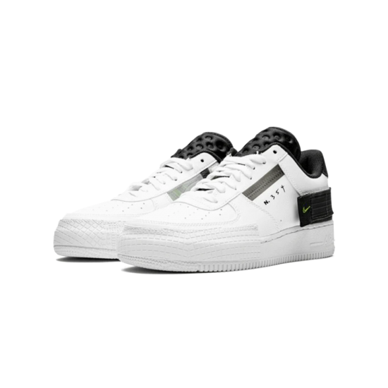 Nike Air Force 1 Low Drop Type White Black Volt AT7859-101 White/Volt-Black-White