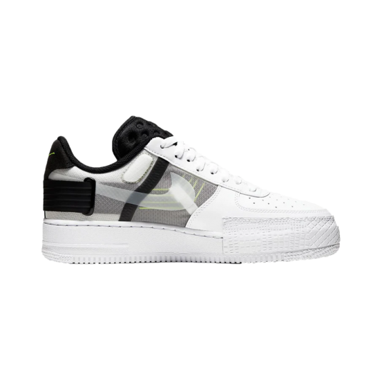 Nike Air Force 1 Low Drop Type White Black Volt AT7859-101 White/Volt-Black-White