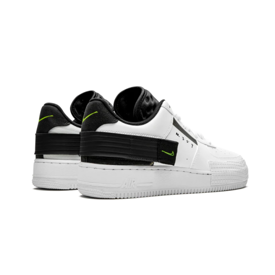 Nike Air Force 1 Low Drop Type White Black Volt AT7859-101 White/Volt-Black-White