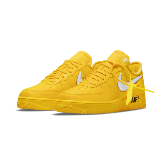 Nike Air Force 1 Low Off-White University Gold Metallic Silver DD1876-700 Yellow/Yellow-Metallic