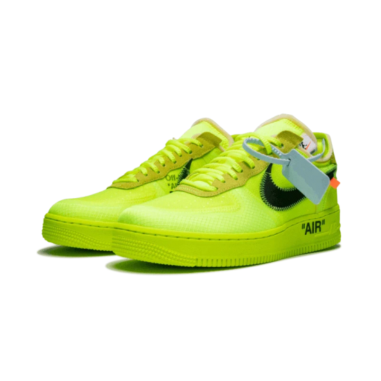 Nike Air Force 1 Low Off-White Volt AO4606-700 Volt/Hyper Jade-Cone-Black