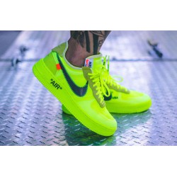 Nike Air Force 1 Low Off-White Volt AO4606-700 Volt/Hyper Jade-Cone-Black 