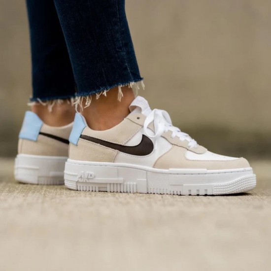 Nike Air Force 1 Low Pixel Desert Sand DH3861-001 Desert Sand/Dark Cinder- White