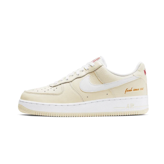 Nike Air Force 1 Low Popcorn CW2919-100 Coconut Milk/White-University Red