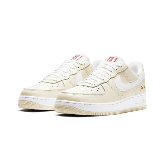 Nike Air Force 1 Low Popcorn CW2919-100 Coconut Milk/White-University Red