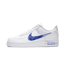 Nike Air Force 1 Low Sketch Blue Swoosh CW7581-100  White/Blue